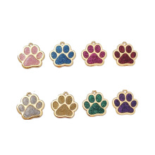 Amazon Nouveau produit Gold Blank Metal Foot Print Dog Tag Wholesale Letching Custom Logo Advertising Custom